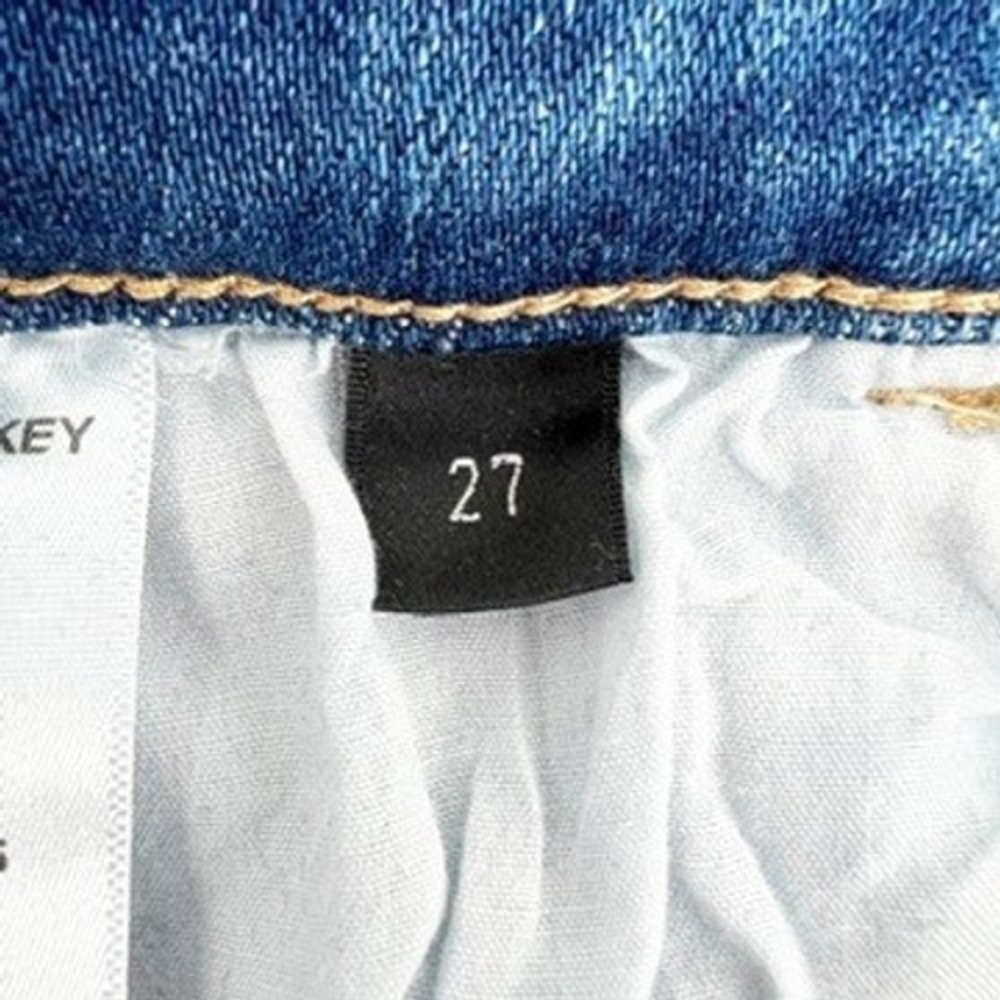 Flying Monkey High Rise Straight Leg Distressed Raw Hem Blue Jeans F4225 Size 27 - Picture 6 of 6
